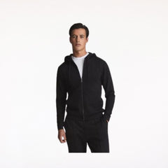 The Ultimate Comfort: Plain Classic Zipper Hoodie Unisex  (Black)