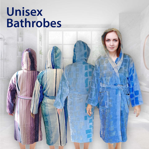 Printed Bathrobes Blue Square