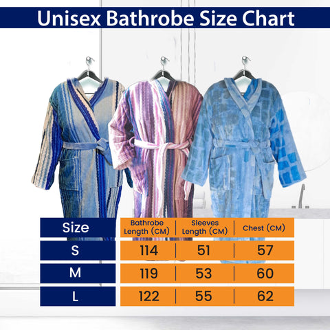 Printed Bathrobes Purple Lining