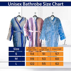 Printed Bathrobes Purple Lining