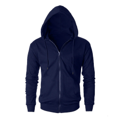 Essential Comfort: Plain Classic Hoodie, Unisex Navy Blue