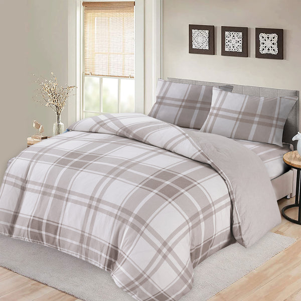 Large Checks Double Duvet Cover