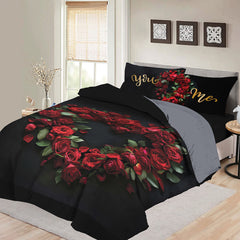 Duvet Cover and Pillow cover Rose Heart
