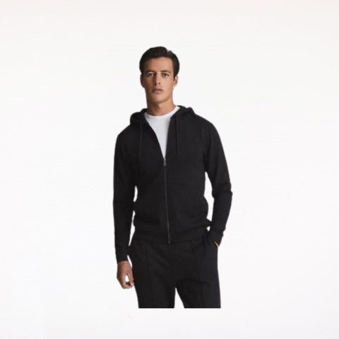 The Ultimate Comfort: Plain Classic Zipper Hoodie Unisex  (Black)