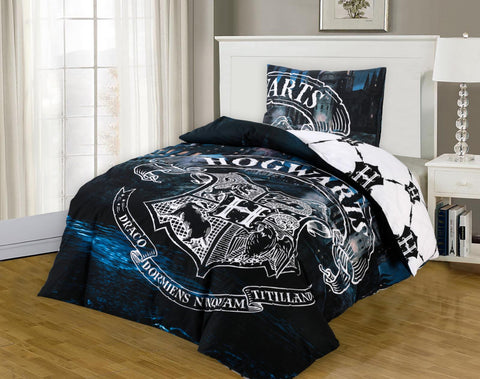 Hogwarts Harry Potter Themed Single Duvet Cover 3pcs Complete Set