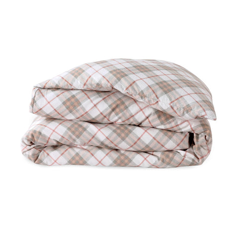 Brown Checkered Double Duvet Cover