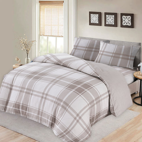 Large Checks Double Duvet Cover