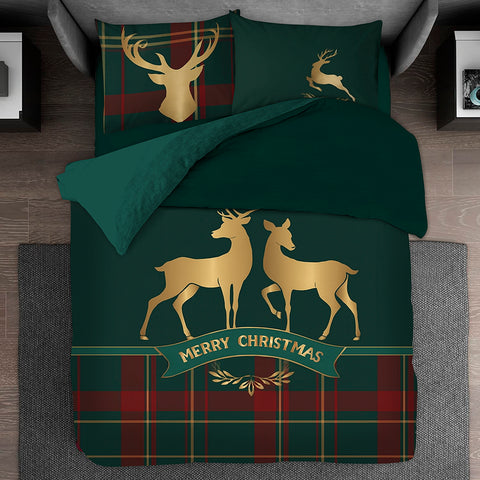 Duvet Cover and Pillow cover Christmas Reindeer