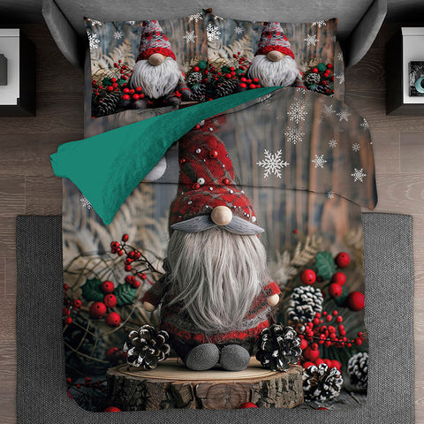 Duvet Cover and Pillow cover Christmas gnome