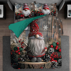 Duvet Cover and Pillow cover Christmas gnome