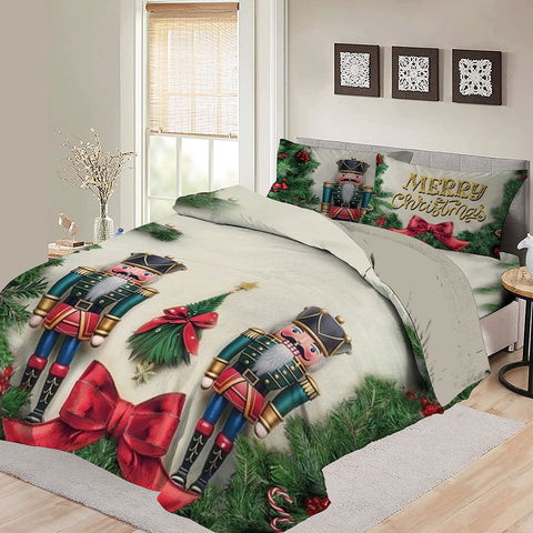 Duvet Cover and Pillow cover Christmas Nutcracker Soldier