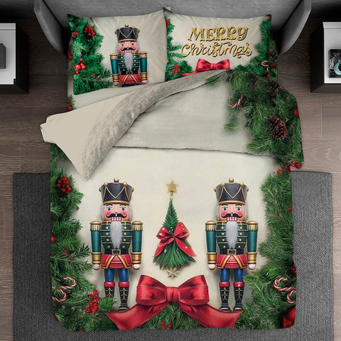 Duvet Cover and Pillow cover Christmas Nutcracker Soldier