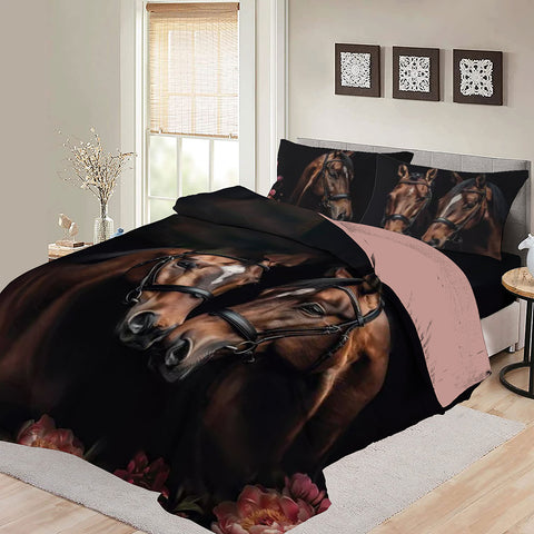 Duvet Cover and Pillow cover Horse