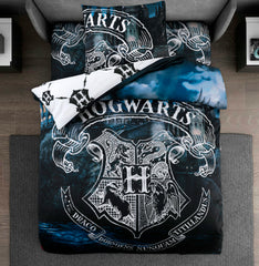Hogwarts Harry Potter Themed Single Duvet Cover 3pcs Complete Set