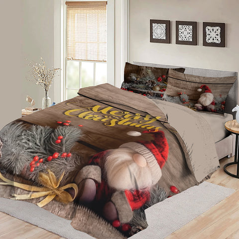 Duvet Cover and Pillow cover Christmas Gnome (tomte)