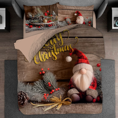 Duvet Cover and Pillow cover Christmas Gnome (tomte)