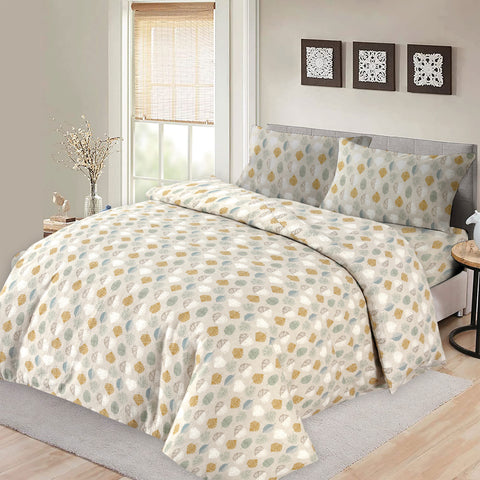 Multi Colours Leaves - Double Duvet Cover